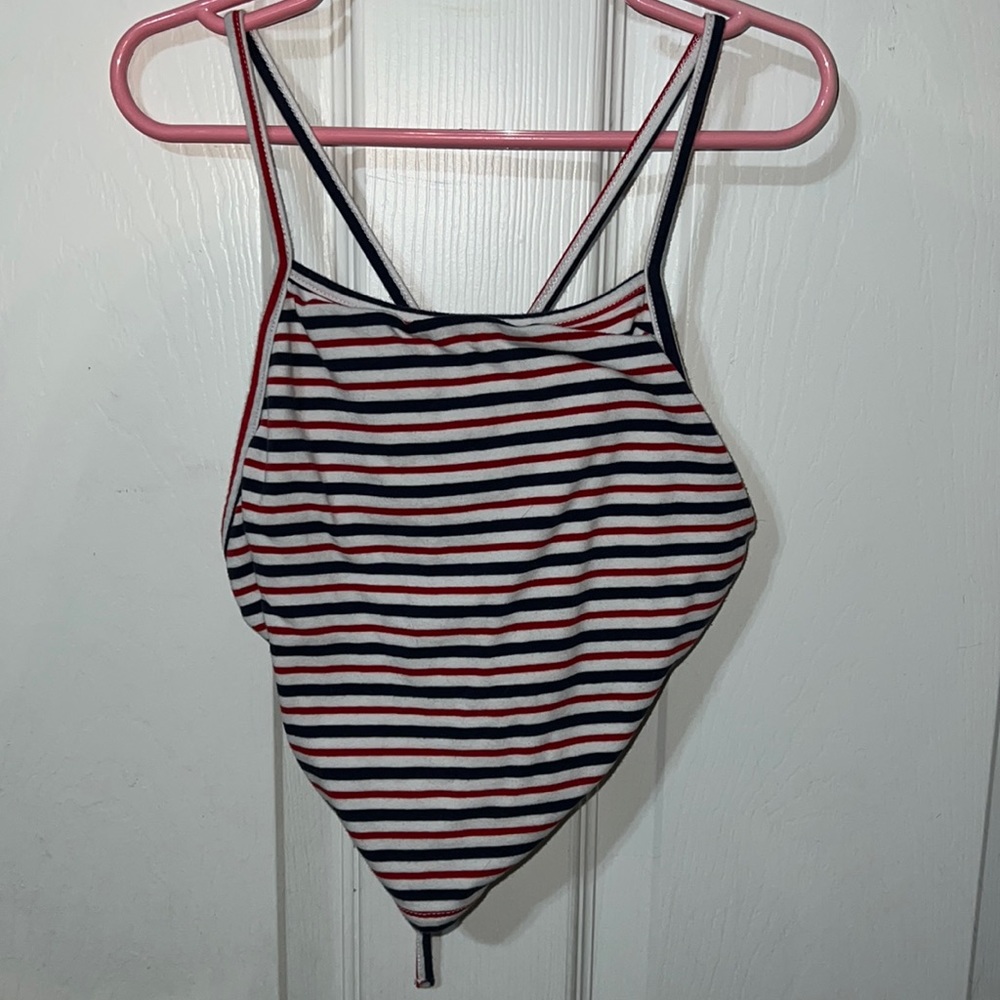 Red, White, and Blue Crop Top
